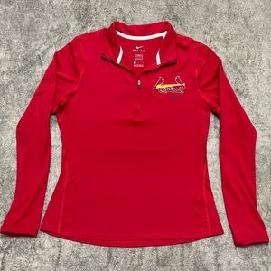 Nike St Louis Cardinals Dri-FIT Element 1/4 Zip MLB Genuine Performance Womens L